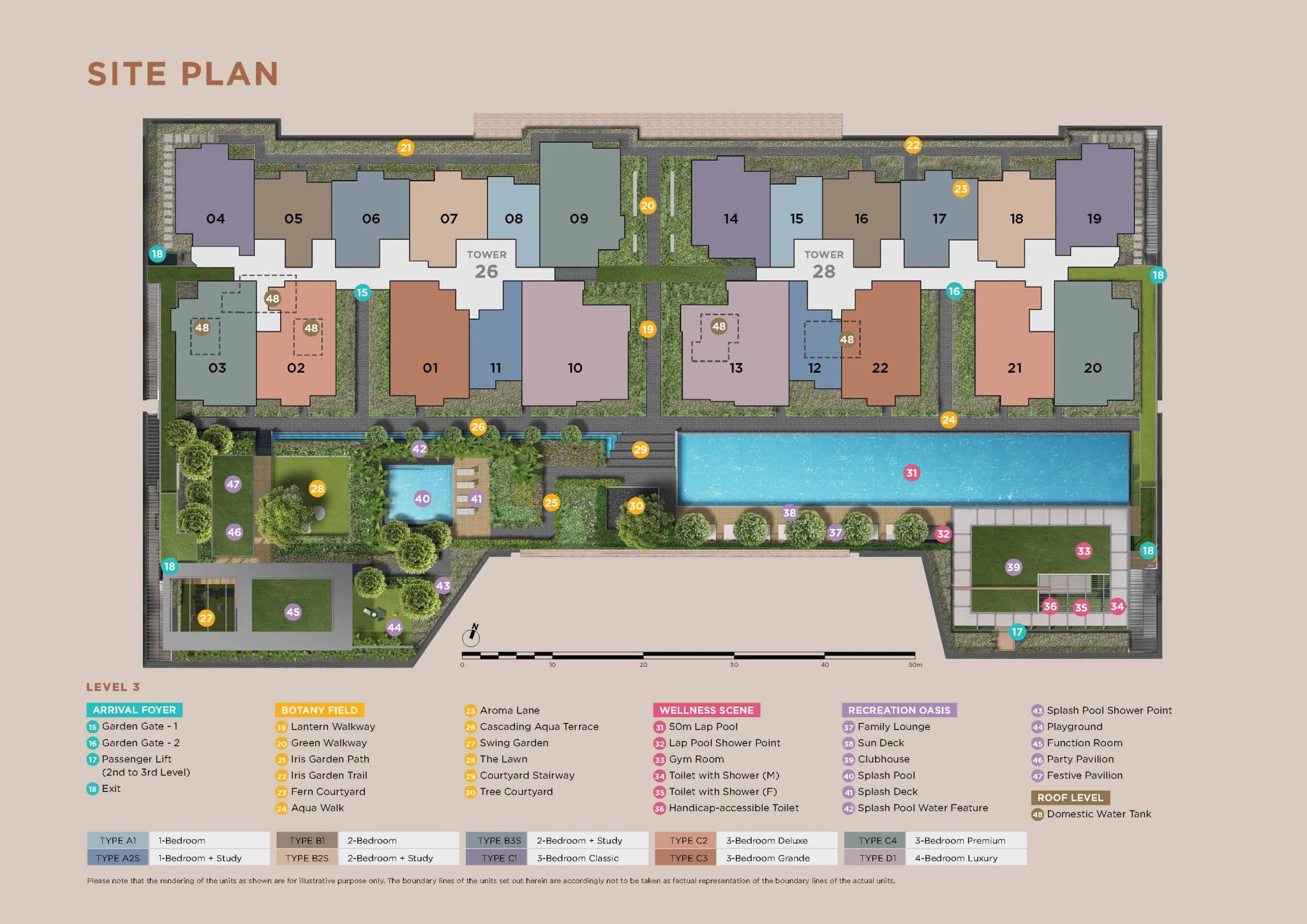 Sceneca Residence Site Plan Level 3